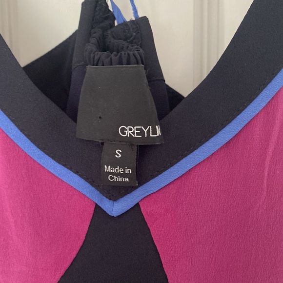 NWOT. Anthropologie Greylin Navy Silk Dress - Picture 3 of 10